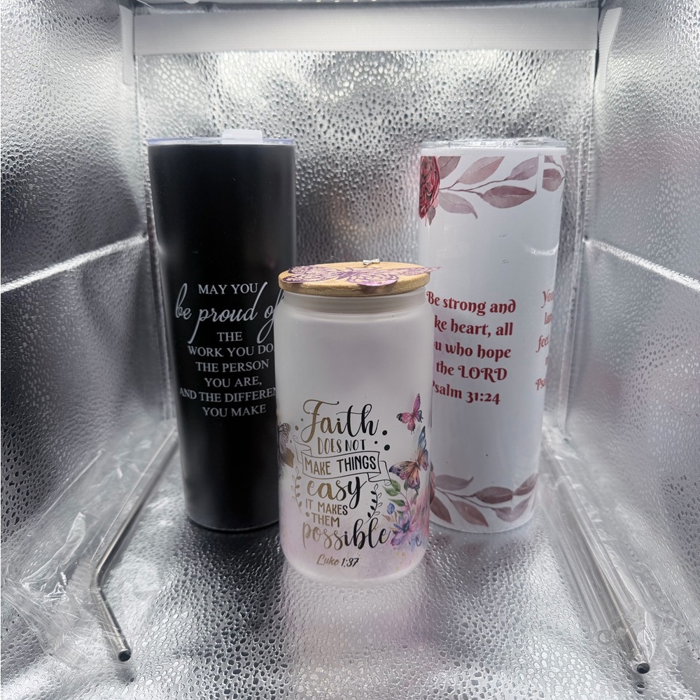 Tumbler bundle  all new with new straws
